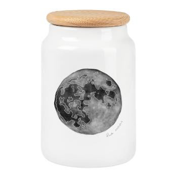 MOND - Keksdose mit Holzdeckel - Weiß - Vorne
