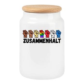 Right Homosexual Lgbt Saying Relationship Homo - Cookie Jar with Wooden Lid - white - Front