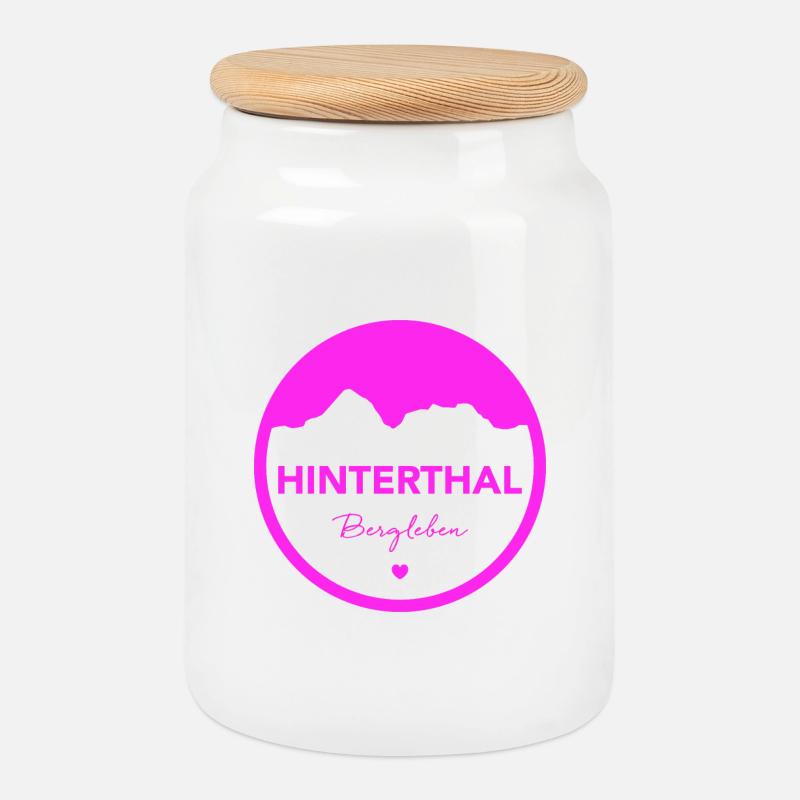 Hinterthal in pink! - Keksdose mit Holzdeckel - Weiß