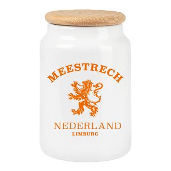 MEESTRECH Nederland Niederlande Pays-Bas - Boîte à biscuits avec couvercle en bois - blanc - Devant