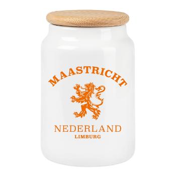 MAASTRICHT Nederland Niederlande Pays-Bas - Boîte à biscuits avec couvercle en bois - blanc - Devant