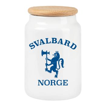 SVALBARD - Cookie Jar with Wooden Lid - white - Front