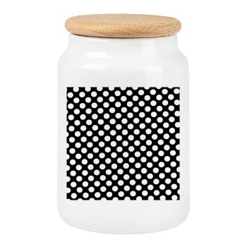 Personnaliser le modèle de texture d’arrière-plan - Boîte à biscuits avec couvercle en bois - blanc - Devant