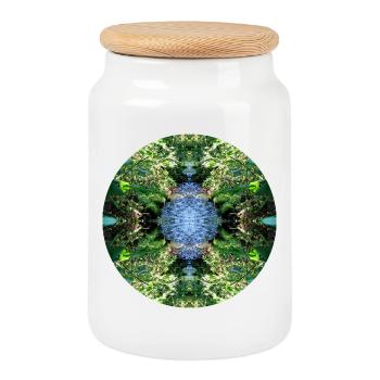 Natur Mandala CS Lipno - Keksdose mit Holzdeckel - Weiß - Vorne