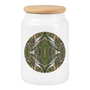 Nature Mandala Automne à Nbg Kornburg - Boîte à biscuits avec couvercle en bois - blanc - Devant