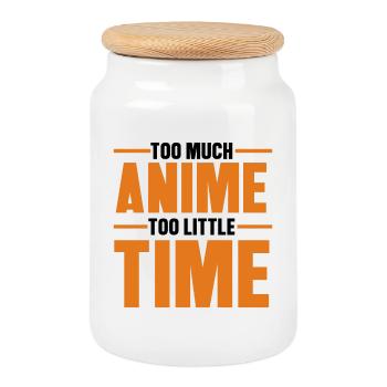 Anime Statement Asian Japanese Nerdy Manga - Cookie Jar with Wooden Lid - white - Front