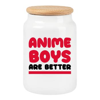 Manga Japan Comic Cosplay Anime Statement - Keksdose mit Holzdeckel - Weiß - Vorne