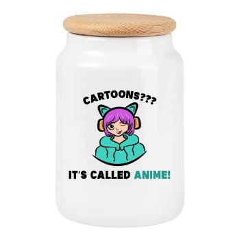 Anime Zeichentrick Statement Manga Cosplay Comic - Keksdose mit Holzdeckel - Weiß - Vorne