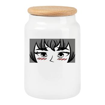 Japanisch Comic Cosplay Zeichentrick Manga Anemi - Keksdose mit Holzdeckel - Weiß - Vorne