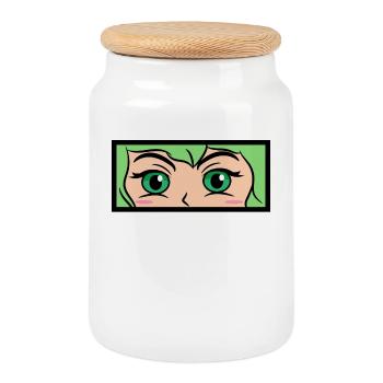 Cosplay Comic Anime Manga Zeichentrick Japan - Keksdose mit Holzdeckel - Weiß - Vorne