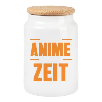 Anime Popkultur Statement Asiatisch Asien Cosplay - Keksdose mit Holzdeckel - Weiß - Vorne