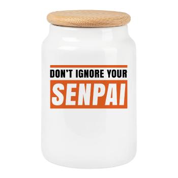 Pop Culture Japan Kanji Manga Anime Statement - Cookie Jar with Wooden Lid - white - Front