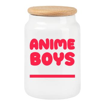 Anime Cosplay Comic Nerdy Geek Manga Statement - Keksdose mit Holzdeckel - Weiß - Vorne