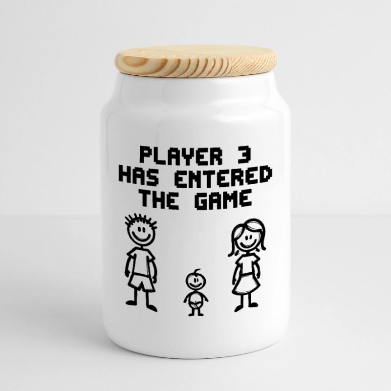 Déclaration de grossesse de naissance de bébé Boîte à biscuits avec couvercle en bois