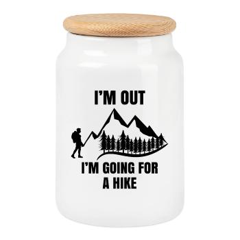 Klettern Wanderer Statement Wandern Berggipfel - Keksdose mit Holzdeckel - Weiß - Vorne
