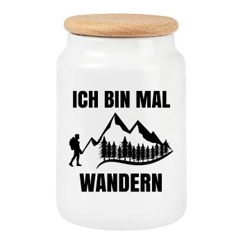 Wandern Touren Wanderer Klettersteig Statement - Keksdose mit Holzdeckel - Weiß - Vorne