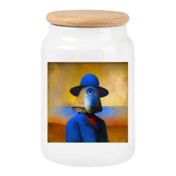Surreal 01 - Keksdose mit Holzdeckel - Weiß - Vorne