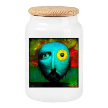 Surreal 03 - Keksdose mit Holzdeckel - Weiß - Vorne