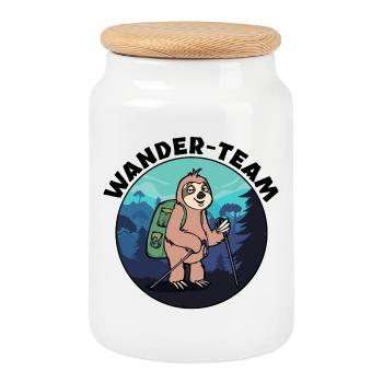 Wanderer Wanderung Wandern Statement Berge Natur - Keksdose mit Holzdeckel - Weiß - Vorne