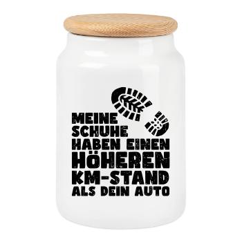 Wandern Bergwanderung Statement Klettern Wanderung - Keksdose mit Holzdeckel - Weiß - Vorne