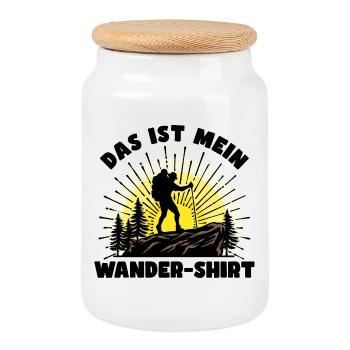 Wandern Statement Wanderer Wanderwege Bergsteigen - Keksdose mit Holzdeckel - Weiß - Vorne