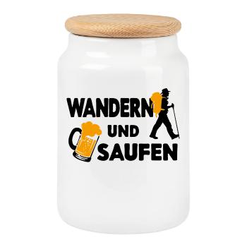 Klettern Bergwandern Wandern Statement Berggipfel - Keksdose mit Holzdeckel - Weiß - Vorne