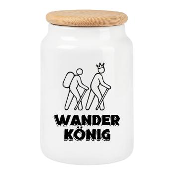 Klettersteig Wandern Wanderer Wanderwege Statement - Keksdose mit Holzdeckel - Weiß - Vorne