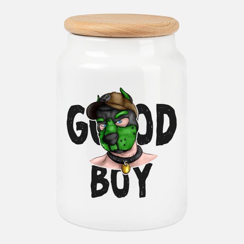 GoodBoyGreen - Keksdose mit Holzdeckel - Weiß
