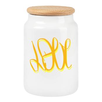 Love Liebe Amour T-Shirt Love Hoodie Liebe - Cookie Jar with Wooden Lid - white - Front