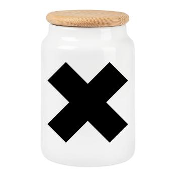 Toxic X - Keksdose mit Holzdeckel - Weiß - Vorne