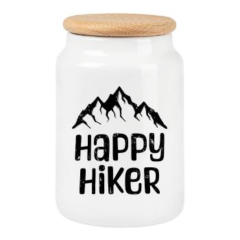 Wanderer Berge Natur Statement Touren Bergwandern - Keksdose mit Holzdeckel - Weiß - Vorne