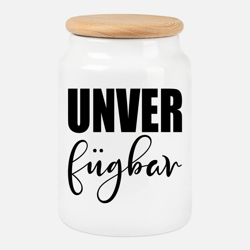 SCHRIFTZUG UNVERFÜGBAR - STATUS - Keksdose mit Holzdeckel - Weiß