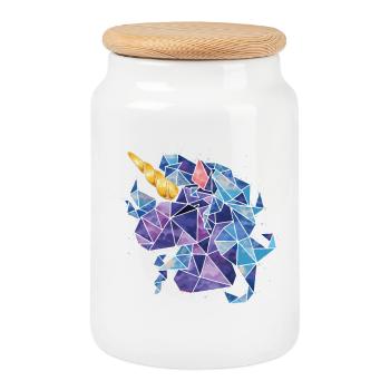 Einhorn Luna Chibi Kind - Keksdose mit Holzdeckel - Weiß - Vorne