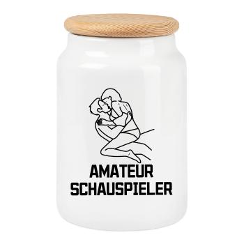 Schauspieler Statement Movies Filme Kino Nacht - Keksdose mit Holzdeckel - Weiß - Vorne