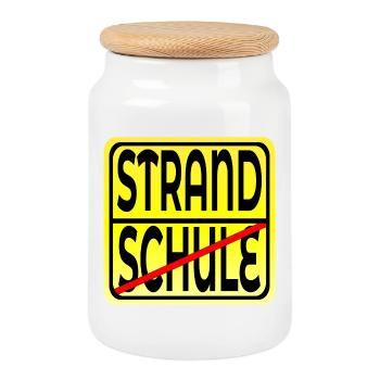 SCHULE ABSCHLUSS FERIENBEGINN - Keksdose mit Holzdeckel - Weiß - Vorne