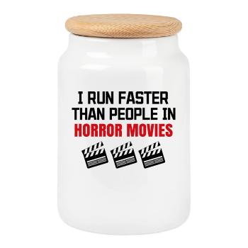 Cinéma Films Déclaration Cinéma Nuit Streaming - Boîte à biscuits avec couvercle en bois - blanc - Devant