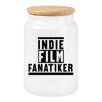 Filme Kino Movies Statement Filmabend Streaming - Keksdose mit Holzdeckel - Weiß - Vorne