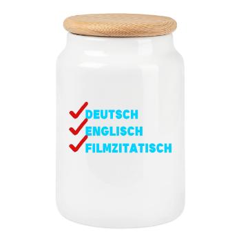 Film Schauen Movies Streaming Theater Statement - Keksdose mit Holzdeckel - Weiß - Vorne