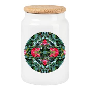 Nature Mandala Été à Nbg Johannis - Boîte à biscuits avec couvercle en bois - blanc - Devant