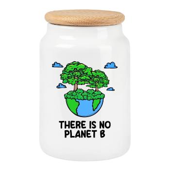 Déclaration de l’arbre environnementaliste de l’environnement de la planète Terre - Boîte à biscuits avec couvercle en bois - blanc - Devant