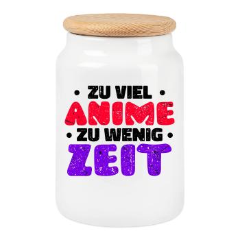 Japan Manga Anime Statement Comic Animation - Keksdose mit Holzdeckel - Weiß - Vorne