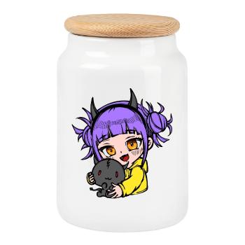 Mangastyle Anime Comic Manga Japan Animation - Boîte à biscuits avec couvercle en bois - blanc - Devant