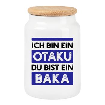 Déclaration japonaise Manga Comic Anime Animation - Boîte à biscuits avec couvercle en bois - blanc - Devant
