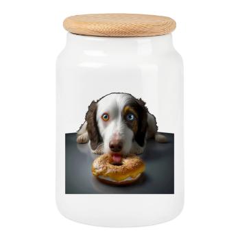 Absolut Selbstkontrollhund 01 ohne - Keksdose mit Holzdeckel - Weiß - Vorne