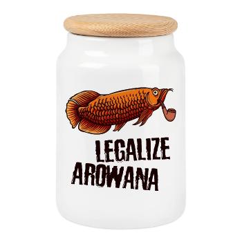 Drôles de dictons poissons animaux animaux de compagnie - Boîte à biscuits avec couvercle en bois - blanc - Devant