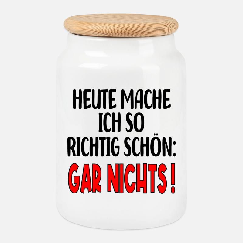 AUSZEIT SPRUCH - PAUSE MACHEN MOTTO - Keksdose mit Holzdeckel - Weiß