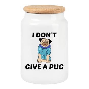 Animal préféré Chien Déclaration Animaux de compagnie Animal en peluche - Boîte à biscuits avec couvercle en bois - blanc - Devant