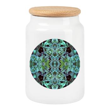 Natur Mandala Unterwasserwelt im Rotem Meer - Keksdose mit Holzdeckel - Weiß - Vorne