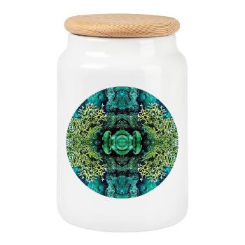 Natur Mandala Unterwasserwelt im Roten Meer - Keksdose mit Holzdeckel - Weiß - Vorne