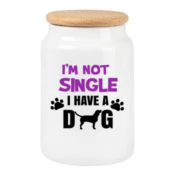 Pets Dog Statement Favorite Animal Animals - Cookie Jar with Wooden Lid - white - Front